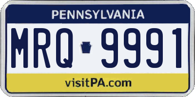 PA license plate MRQ9991