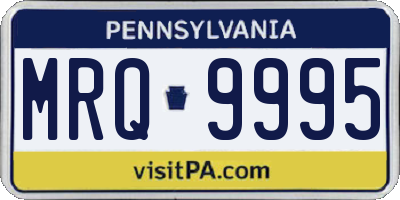 PA license plate MRQ9995