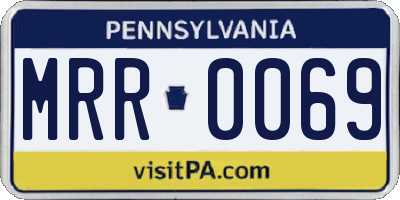 PA license plate MRR0069