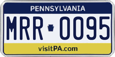 PA license plate MRR0095
