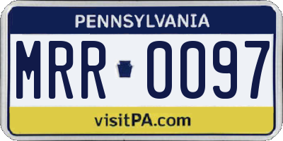 PA license plate MRR0097