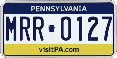 PA license plate MRR0127