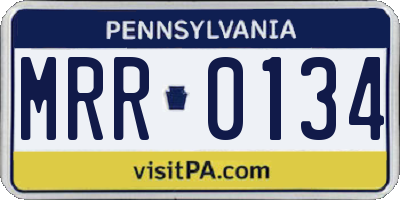 PA license plate MRR0134