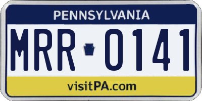 PA license plate MRR0141