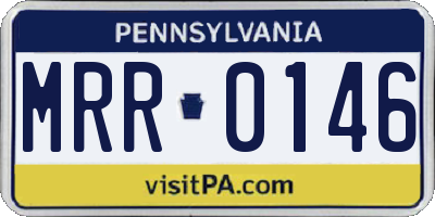 PA license plate MRR0146