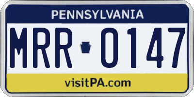 PA license plate MRR0147