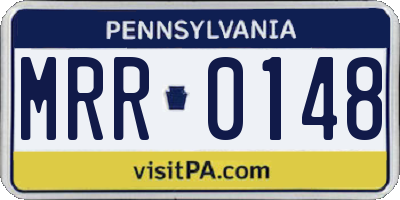 PA license plate MRR0148