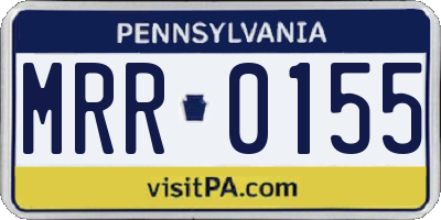 PA license plate MRR0155