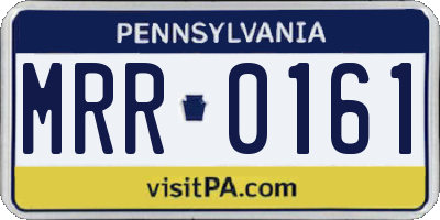PA license plate MRR0161