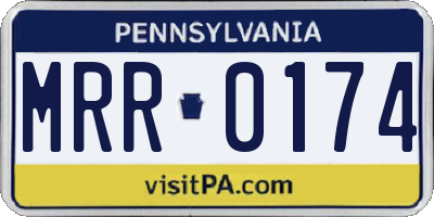 PA license plate MRR0174