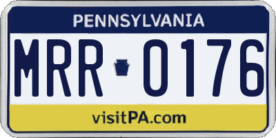 PA license plate MRR0176
