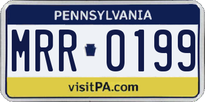 PA license plate MRR0199