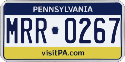 PA license plate MRR0267