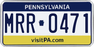 PA license plate MRR0471