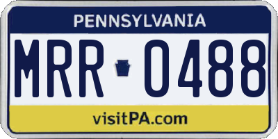 PA license plate MRR0488