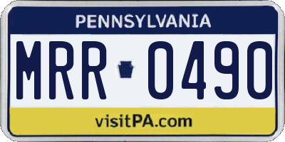 PA license plate MRR0490