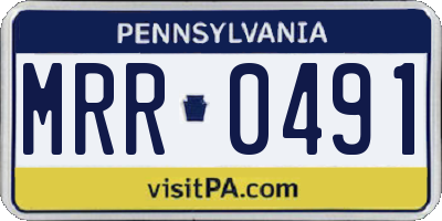 PA license plate MRR0491