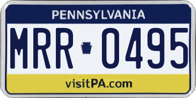 PA license plate MRR0495