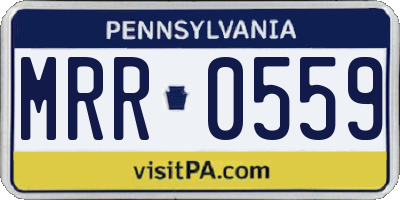 PA license plate MRR0559