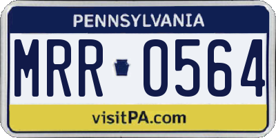 PA license plate MRR0564