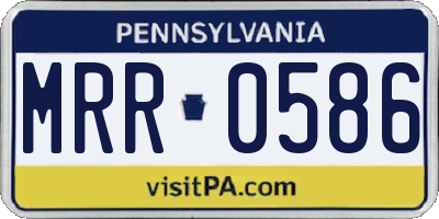 PA license plate MRR0586