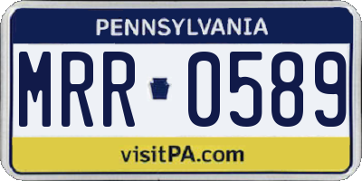 PA license plate MRR0589