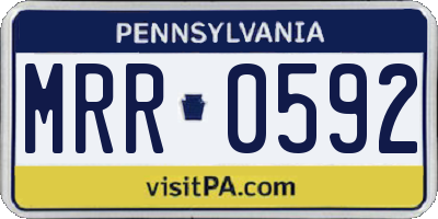 PA license plate MRR0592