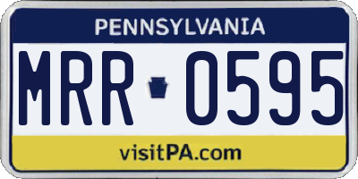 PA license plate MRR0595