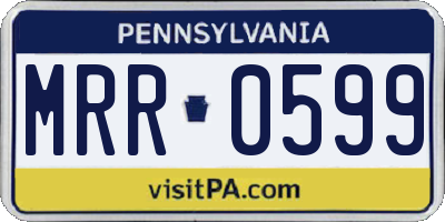 PA license plate MRR0599