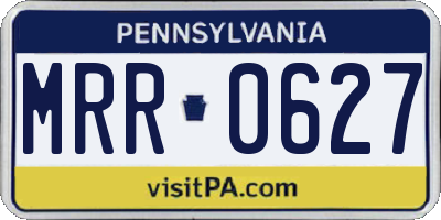 PA license plate MRR0627