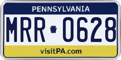 PA license plate MRR0628