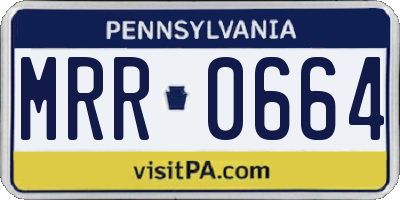 PA license plate MRR0664