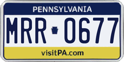 PA license plate MRR0677