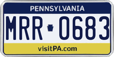 PA license plate MRR0683