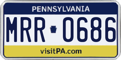 PA license plate MRR0686