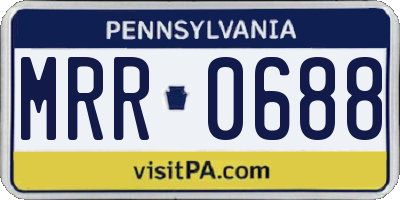 PA license plate MRR0688