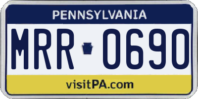 PA license plate MRR0690