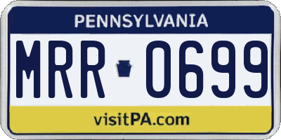 PA license plate MRR0699