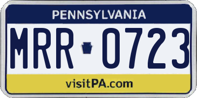 PA license plate MRR0723
