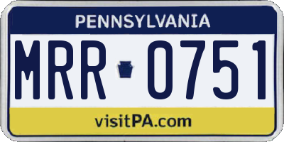 PA license plate MRR0751