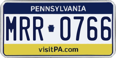 PA license plate MRR0766