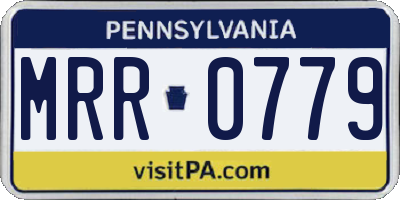 PA license plate MRR0779
