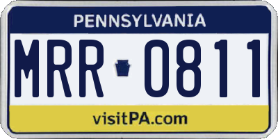 PA license plate MRR0811