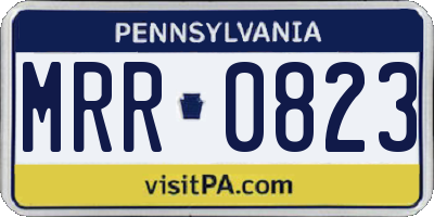 PA license plate MRR0823
