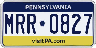 PA license plate MRR0827
