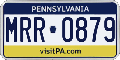 PA license plate MRR0879