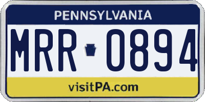 PA license plate MRR0894
