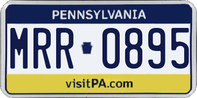 PA license plate MRR0895