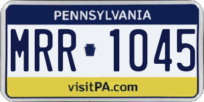 PA license plate MRR1045