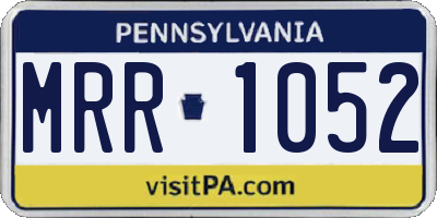 PA license plate MRR1052